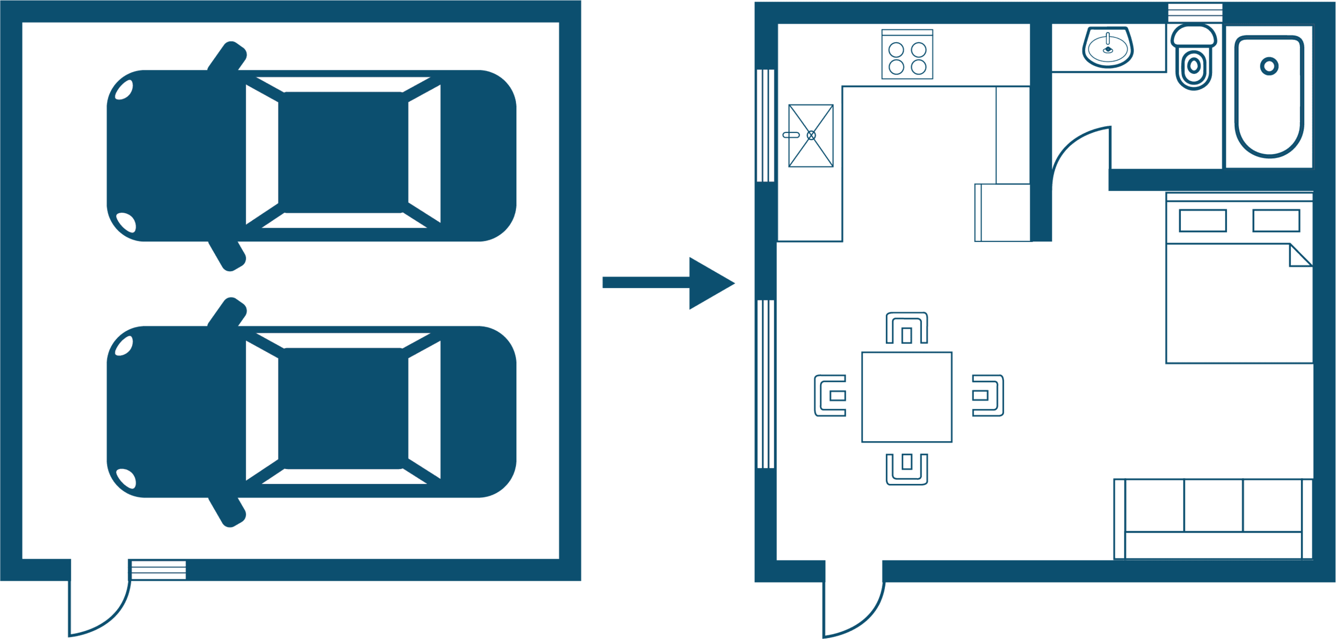 Example of a Type 3 Accessory Dwelling Unit Floorplan