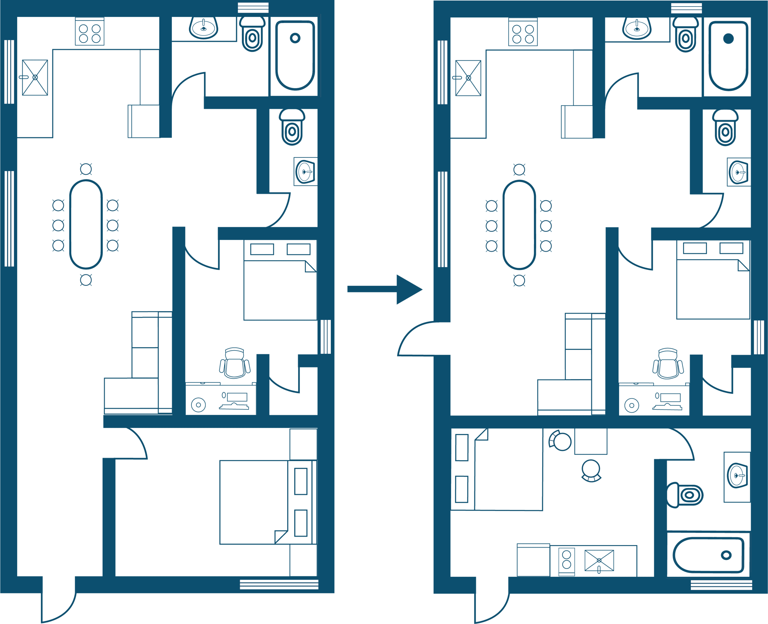 Example of a Type 1 Accessory Dwelling Unit Floorplan