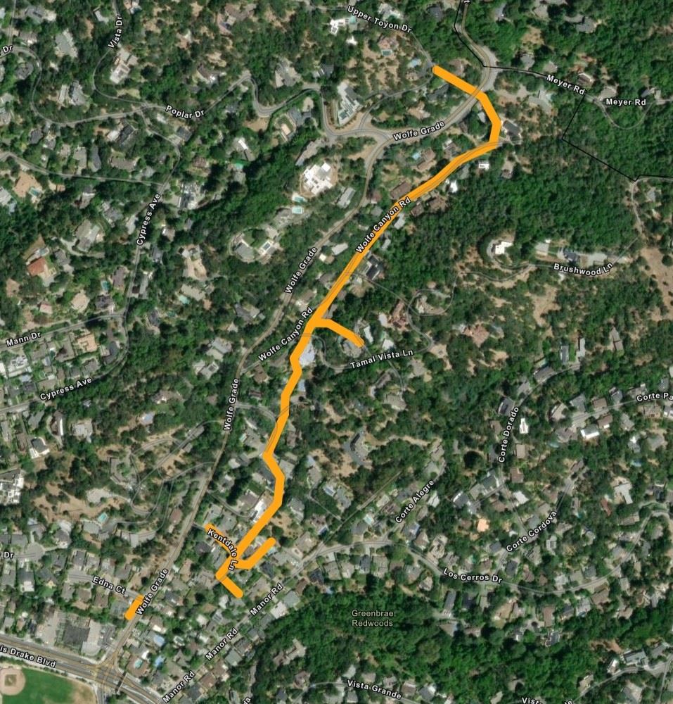 Wolfe Canyon Rd Kentfield